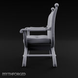 Scholar's Seat Awaits Ornate Cushioned Armchair