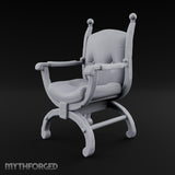 Scholar's Seat Awaits Ornate Cushioned Armchair