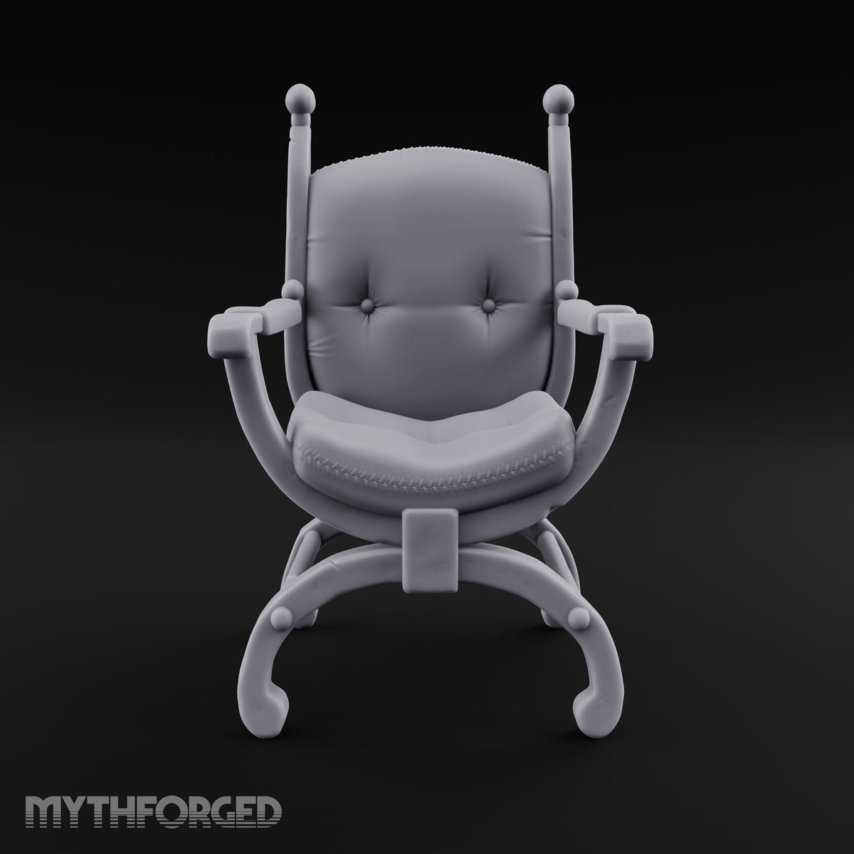 Scholar's Seat Awaits Ornate Cushioned Armchair