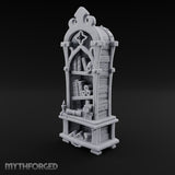 Skull Keeps the Reading List Gothic Wooden Bookcase