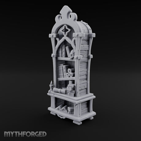 Skull Keeps the Reading List Gothic Wooden Bookcase