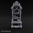Skull Keeps the Reading List Gothic Wooden Bookcase