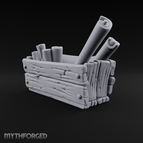 Chart Your Own Course Wooden Crate of Map Scrolls