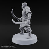 Moustache Waxed, Sabres Drawn Twice Human Dual Sabre Warrior B