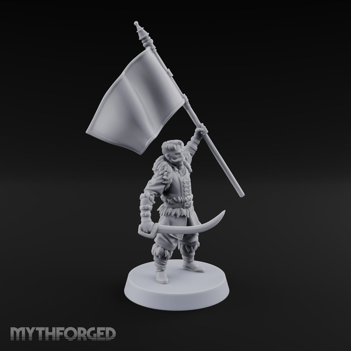 Moustache Waxed, Sabres Drawn Twice Human Dual Sabre Warriors — C