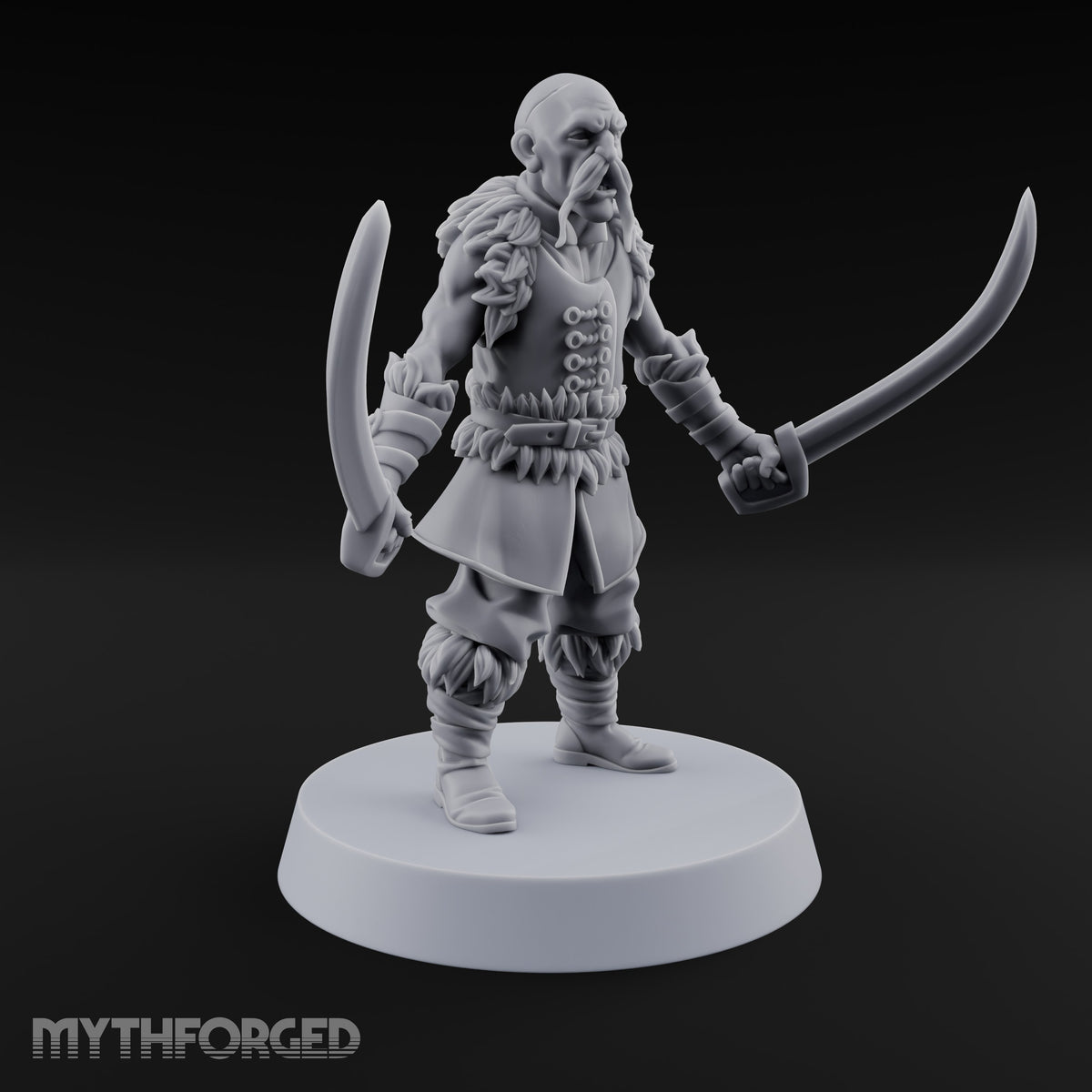 Moustache Waxed, Sabres Drawn Twice Human Dual Sabre Warriors — D