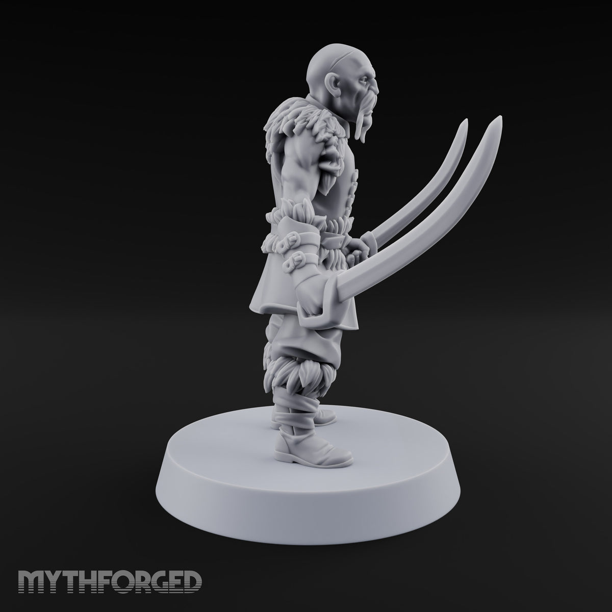 Moustache Waxed, Sabres Drawn Twice Human Dual Sabre Warrior D