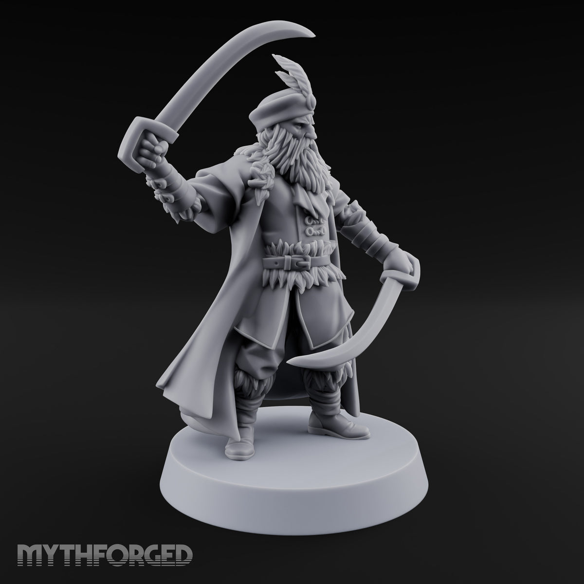 Moustache Waxed, Sabres Drawn Twice Human Dual Sabre Warriors — E