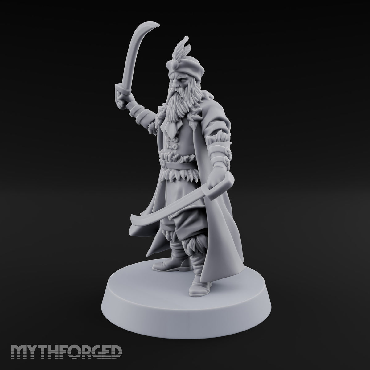 Moustache Waxed, Sabres Drawn Twice Human Dual Sabre Warrior E