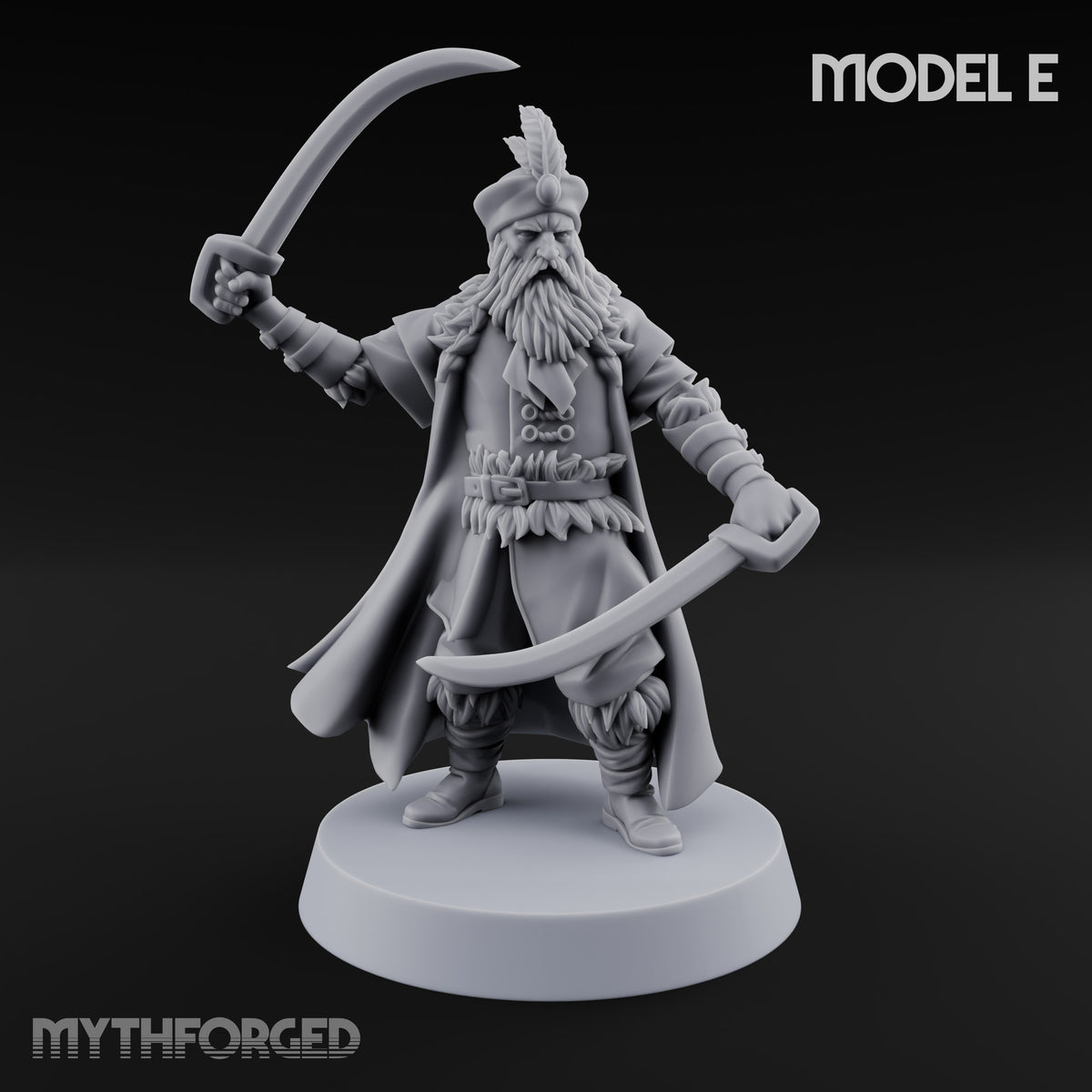 Moustache Waxed, Sabres Drawn Twice Human Dual Sabre Warriors — E