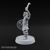Shields Studded, Moustaches Bristling Human Sabre and Shield Warrior A