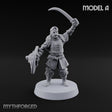 Shields Studded, Moustaches Bristling Human Sabre and Shield Warrior A