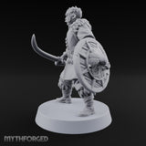 Shields Studded, Moustaches Bristling Human Sabre and Shield Warrior B