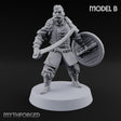 Shields Studded, Moustaches Bristling Human Sabre and Shield Warrior B