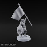 Shields Studded, Moustaches Bristling Human Sabre and Shield Warriors — C