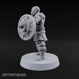 Shields Studded, Moustaches Bristling Human Sabre and Shield Warrior D