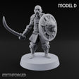 Shields Studded, Moustaches Bristling Human Sabre and Shield Warrior D