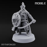 Shields Studded, Moustaches Bristling Human Sabre and Shield Warriors — E