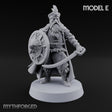 Shields Studded, Moustaches Bristling Human Sabre and Shield Warrior E