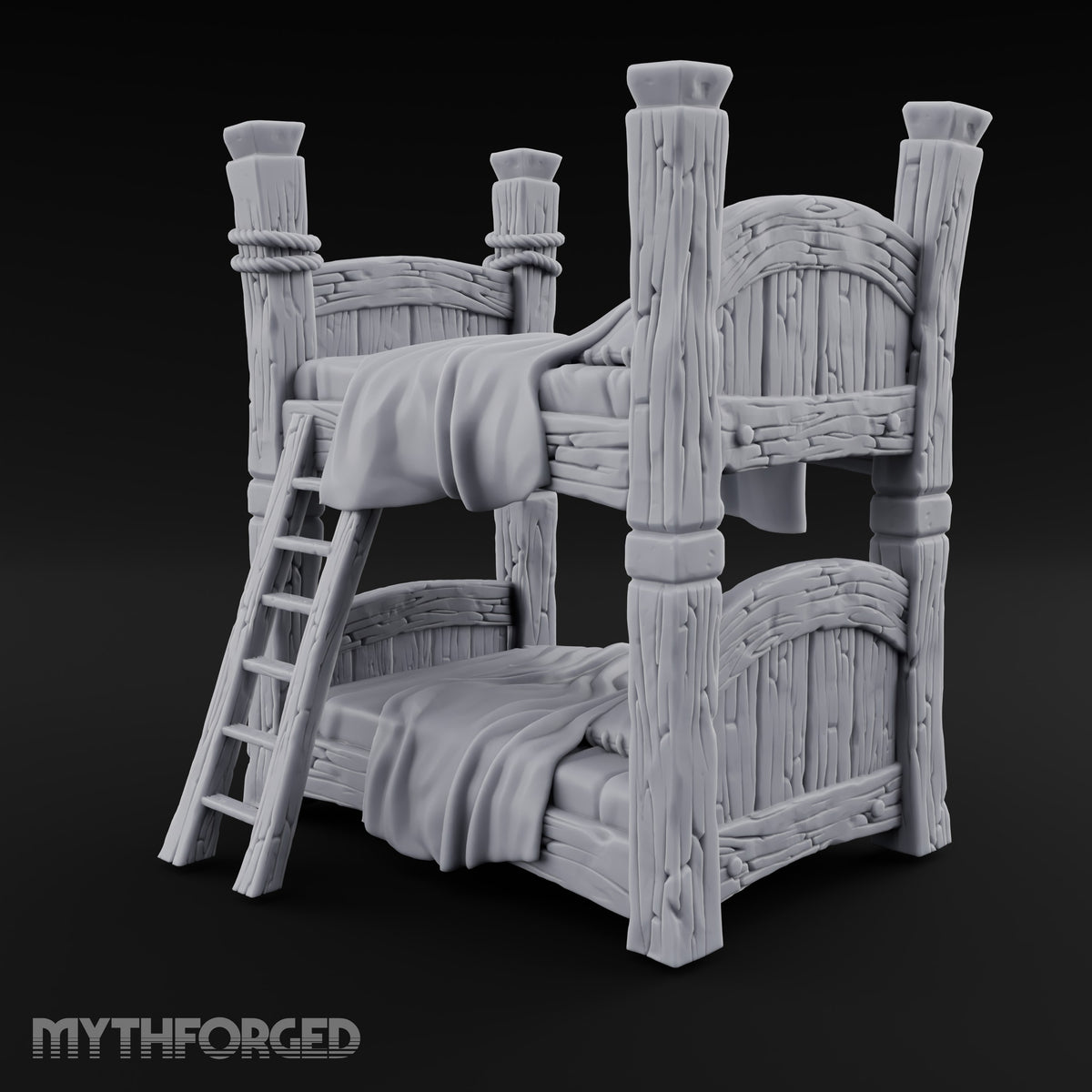 Top Bunk Is Taken Wooden Bunk Bed with Ladder