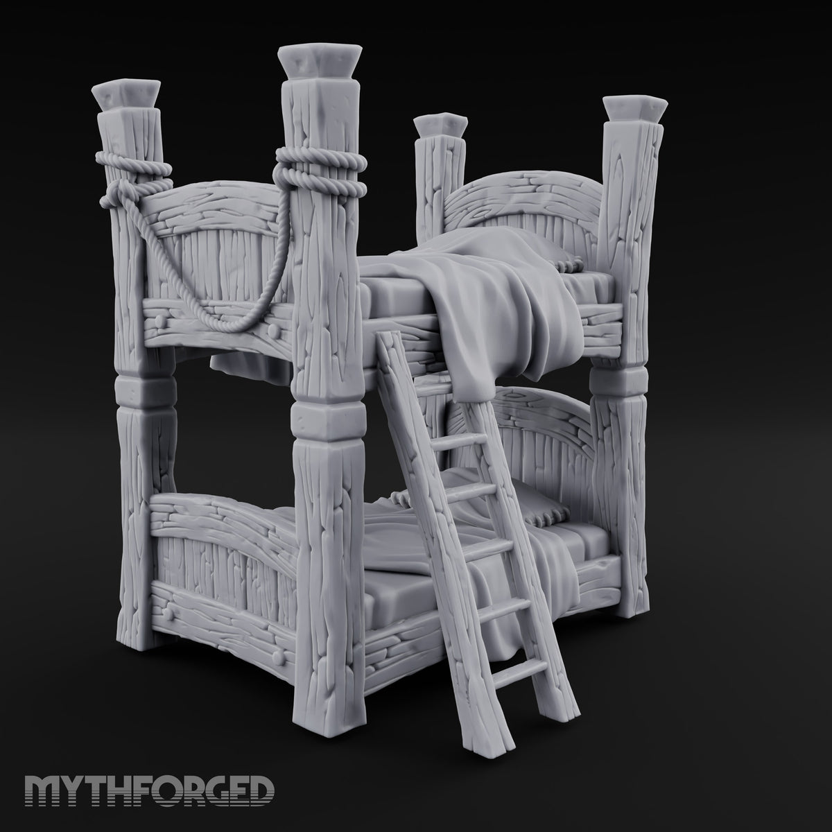 Top Bunk Is Taken Wooden Bunk Bed with Ladder