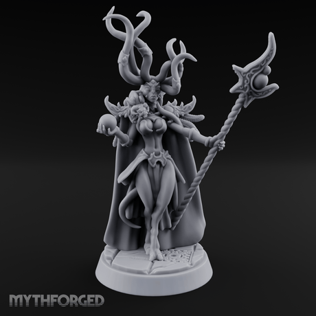 Tentacles Raised High Demon Sorcerer Miniature for Dungeons and Dragons, Pathfinder or other TTRPGs
