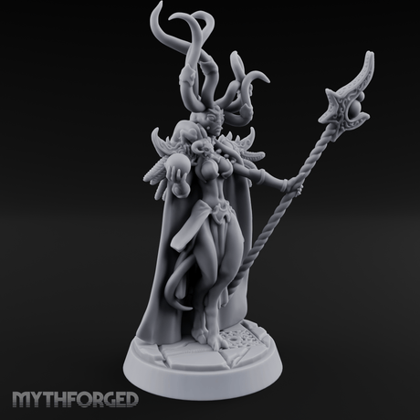 Tentacles Raised High Demon Sorcerer Miniature for Dungeons and Dragons, Pathfinder or other TTRPGs