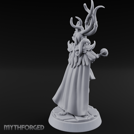 Tentacles Raised High Demon Sorcerer Miniature for Dungeons and Dragons, Pathfinder or other TTRPGs