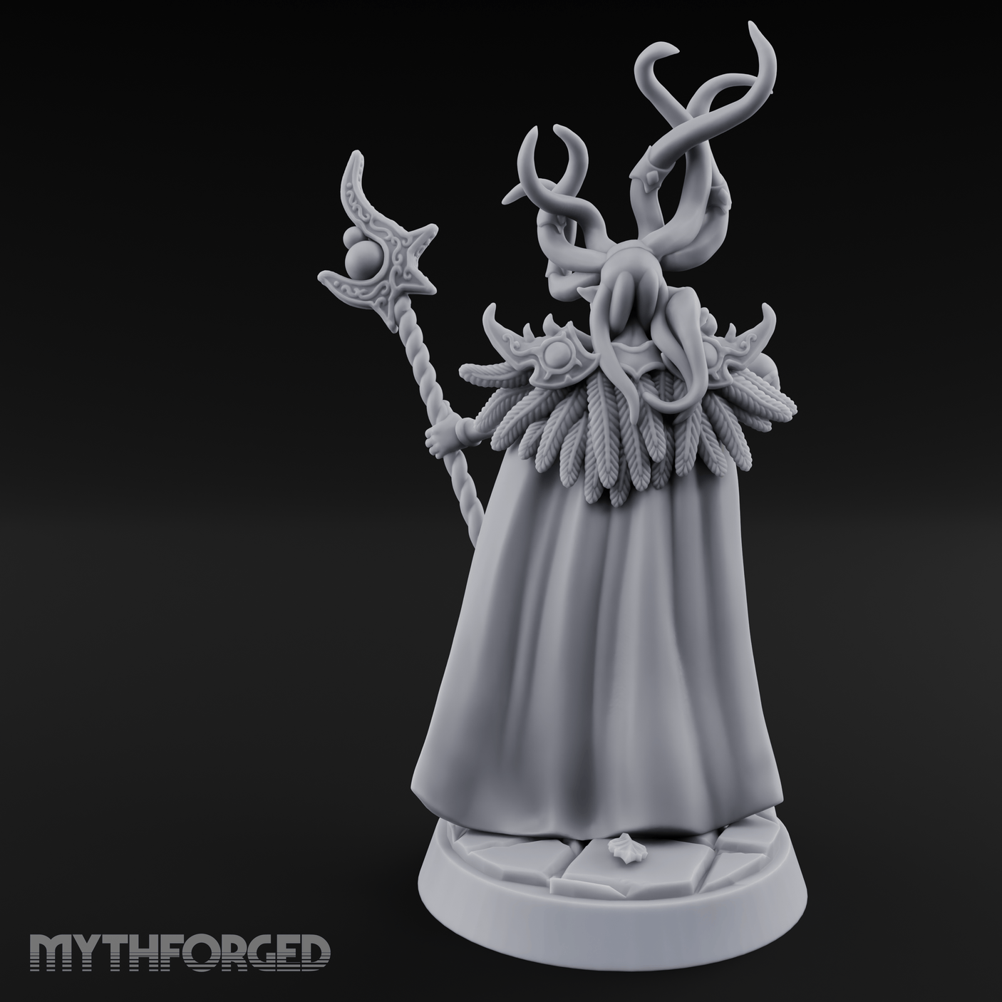 Tentacles Raised High Demon Sorcerer Miniature for Dungeons and Dragons, Pathfinder or other TTRPGs
