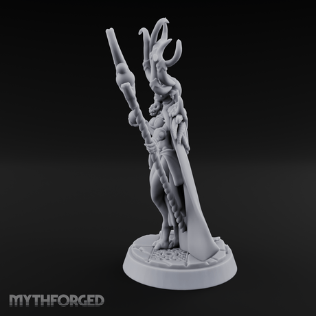 Tentacles Raised High Demon Sorcerer Miniature for Dungeons and Dragons, Pathfinder or other TTRPGs