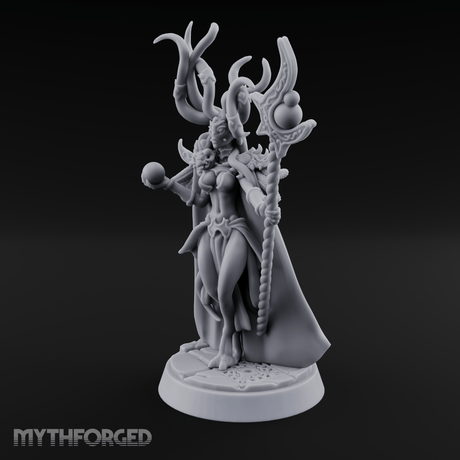 Tentacles Raised High Demon Sorcerer Miniature for Dungeons and Dragons, Pathfinder or other TTRPGs