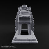 Lintel-Draped Facade-Sheared Temple Gateway Ruins Miniature for Dungeons and Dragons, Pathfinder or other TTRPGs