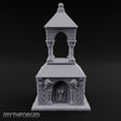 Lion-Carved Arch-Crowned Roadside Shrine Chapel Miniature for Dungeons and Dragons, Pathfinder or other TTRPGs