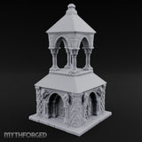 Lion-Carved Arch-Crowned Roadside Shrine Chapel Miniature for Dungeons and Dragons, Pathfinder or other TTRPGs