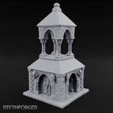 Lion-Carved Arch-Crowned Roadside Shrine Chapel Miniature for Dungeons and Dragons, Pathfinder or other TTRPGs