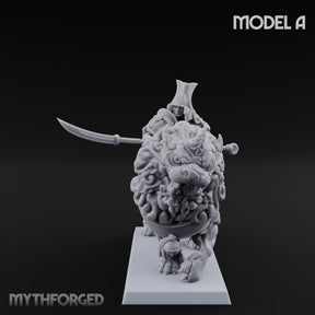 Lion Dog Riding Mounted Thunder Warrior A Miniature for Dungeons and Dragons, Pathfinder or other TTRPGs