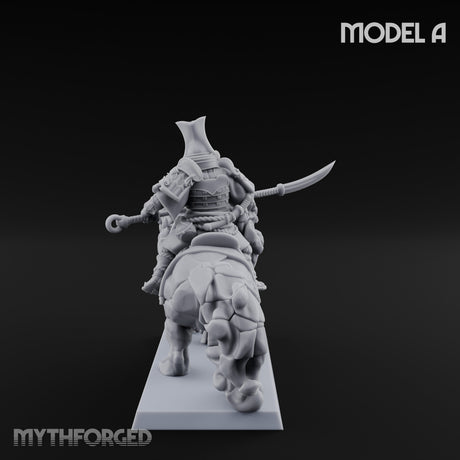 Lion Dog Riding Mounted Thunder Warrior A Miniature for Dungeons and Dragons, Pathfinder or other TTRPGs