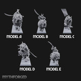 Lion Dog Riding Mounted Thunder Warriors Miniature for Dungeons and Dragons, Pathfinder or other TTRPGs