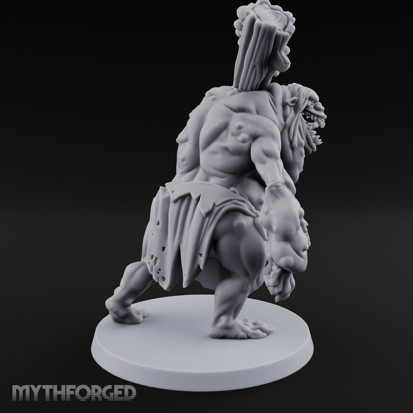 Log Shouldering Venom Troll Miniature for Dungeons and Dragons, Pathfinder or other TTRPGs