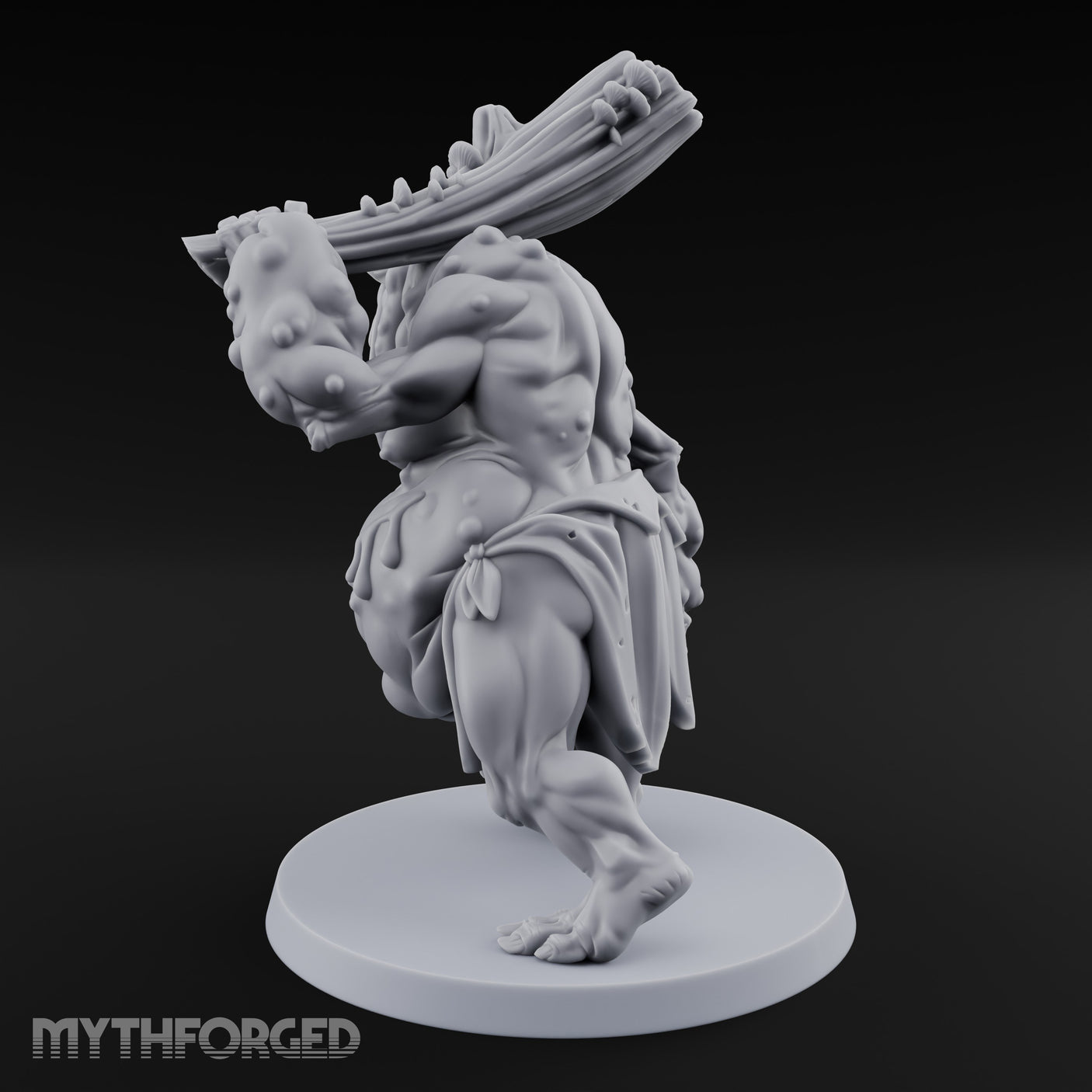 Log Shouldering Venom Troll Miniature for Dungeons and Dragons, Pathfinder or other TTRPGs