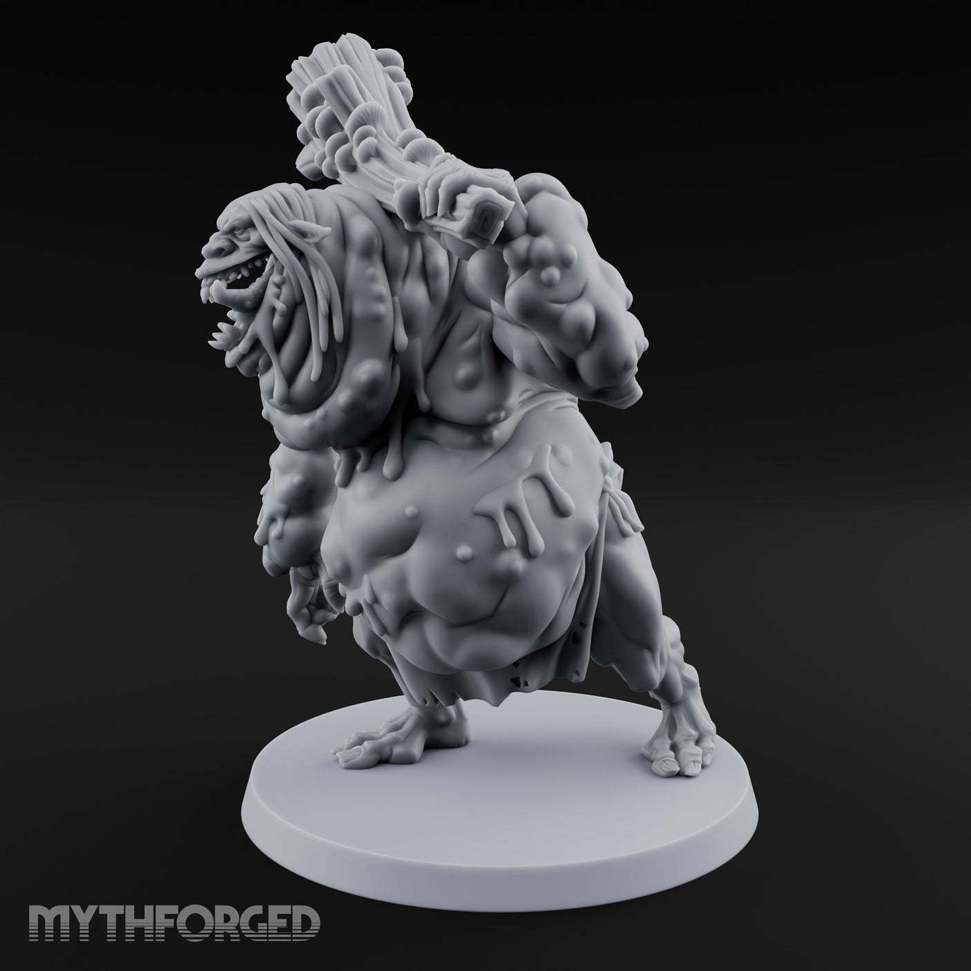 Log Shouldering Venom Troll Miniature for Dungeons and Dragons, Pathfinder or other TTRPGs