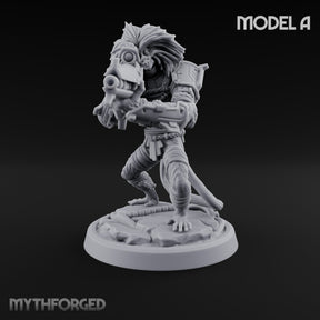 Long Rifle Prowling Simian Sniper A Miniature for Dungeons and Dragons, Pathfinder or other TTRPGs