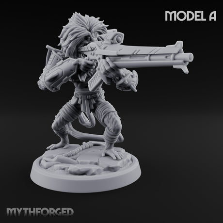 Long Rifle Prowling Simian Sniper A Miniature for Dungeons and Dragons, Pathfinder or other TTRPGs
