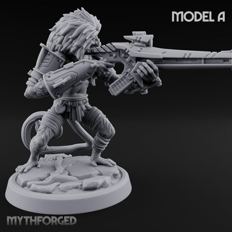 Long Rifle Prowling Simian Sniper A Miniature for Dungeons and Dragons, Pathfinder or other TTRPGs