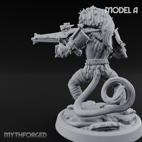 Long Rifle Prowling Simian Sniper A Miniature for Dungeons and Dragons, Pathfinder or other TTRPGs