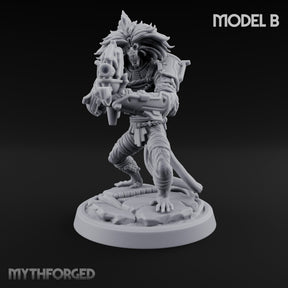 Long Rifle Prowling Simian Sniper B Miniature for Dungeons and Dragons, Pathfinder or other TTRPGs