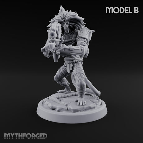 Long Rifle Prowling Simian Sniper B Miniature for Dungeons and Dragons, Pathfinder or other TTRPGs