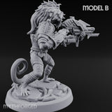 Long Rifle Prowling Simian Sniper B Miniature for Dungeons and Dragons, Pathfinder or other TTRPGs