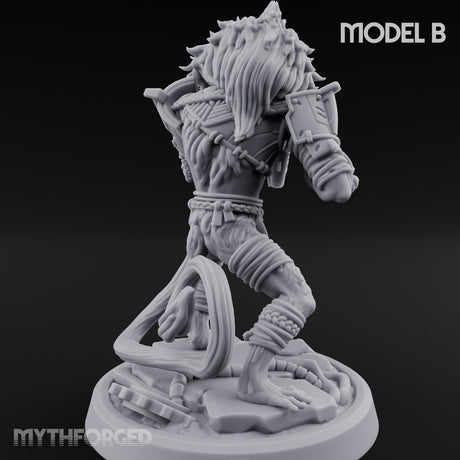 Long Rifle Prowling Simian Sniper B Miniature for Dungeons and Dragons, Pathfinder or other TTRPGs
