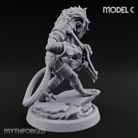 Long Rifle Prowling Simian Sniper C Miniature for Dungeons and Dragons, Pathfinder or other TTRPGs